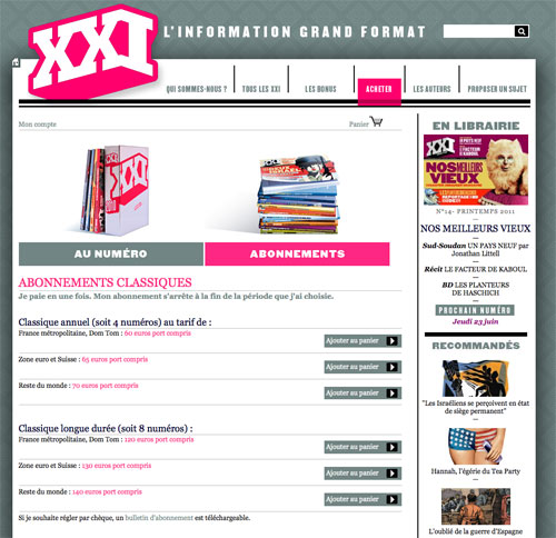 Revue XXX- espace de vente en ligne par Suwedi